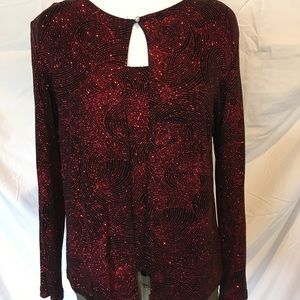 2-pc Glam Red Swirl Sparkle Set